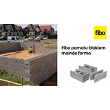 Pamatu blokiem mainās forma Fibo pamatu bloku jaunā forma