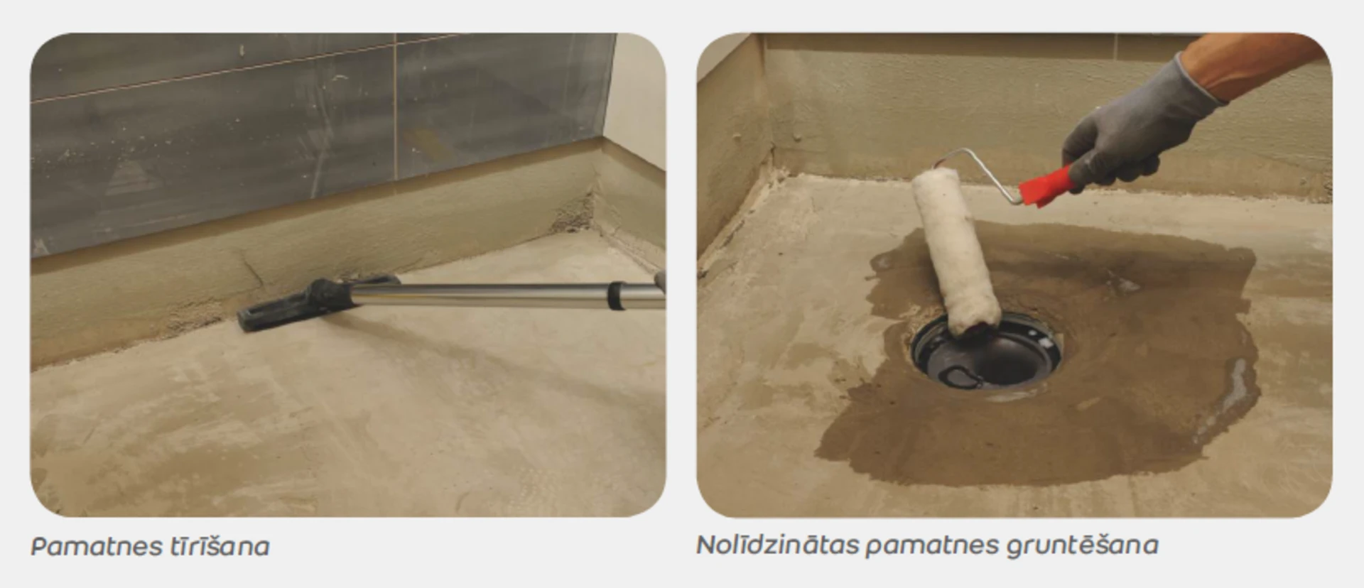 Gruntēšana pirms hidroizolācija