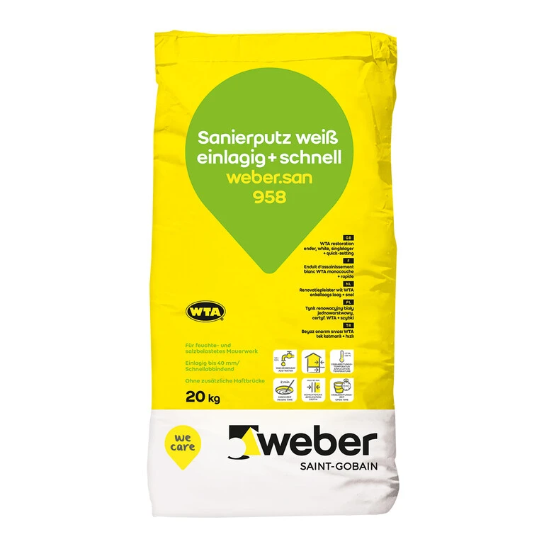 Renovācijas apmetums weber.san 958
