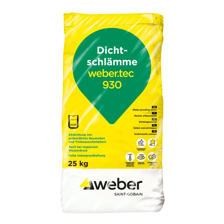 Hidroizolācija pamatiem un pagrabiem weber.tec 930